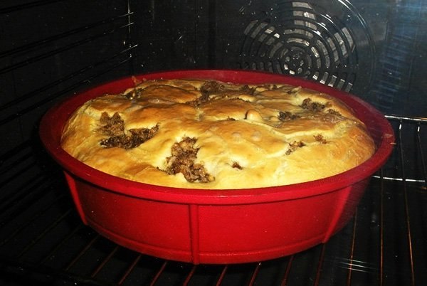 Пирог «Быстрый и вкусный» из теста на кефире со сметаной и майонезом