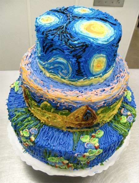 Торт в стиле Ван Гога.