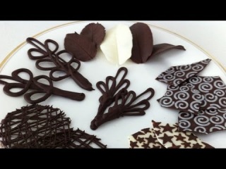 Как сделать украшение из шоколада для тортов и десертов