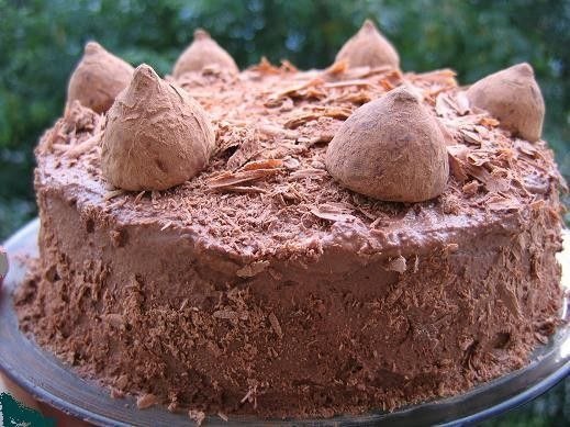 Шоколадный трюфельный торт