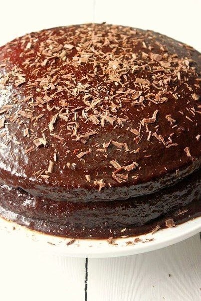 Идеальный шоколадный торт в шоколадной глазури 