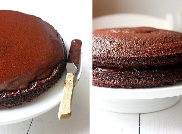 Идеальный шоколадный торт в шоколадной глазури 
