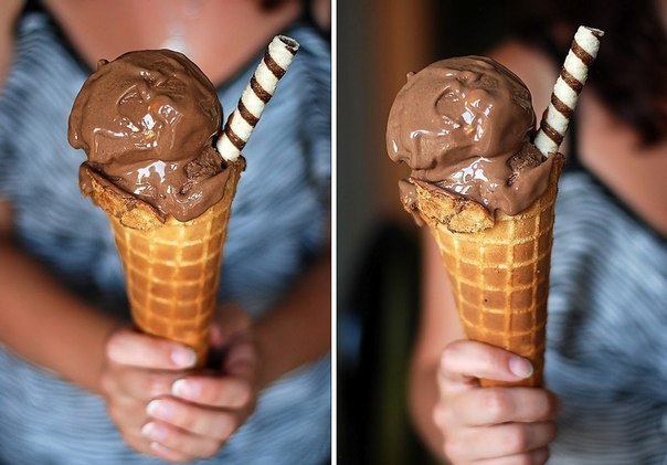 Как приготовить шоколадное мороженое в хрустящем вафельном рожке
