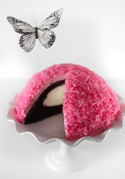 Торт "Розовый снежок"