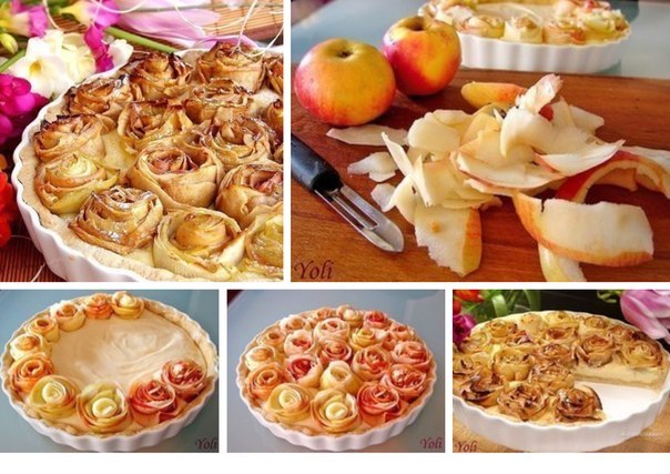 Яблочный пирог с розочками. Кулинарная идея!