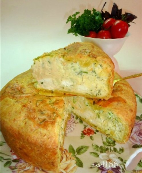 Картофельный пирог с сыром и зеленью, как пирог или как самодостаточный ужин!