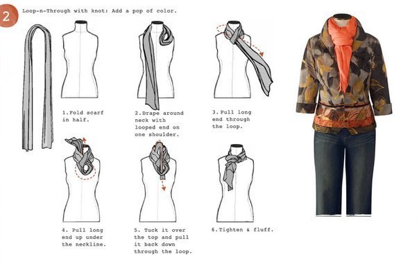6 способов завязывать шарф