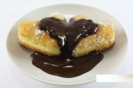Пончики с шоколадом "Валентинки"