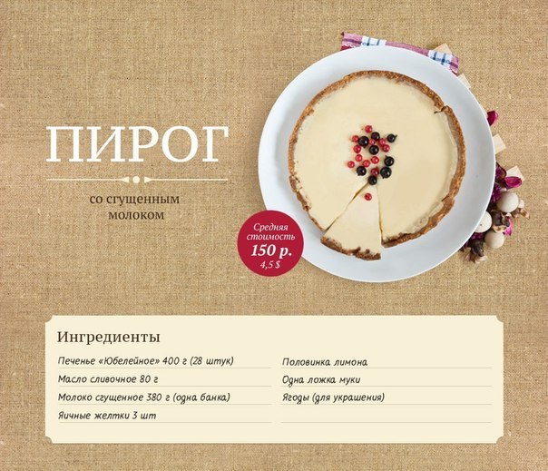 Представляем вашему вниманию рецепт вкуснейшего пирога со сгущенкой! 