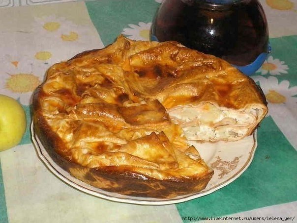 Пирог из лаваша (с сулугуни, укропом и картошкой)