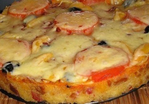 Русская супер пицца-бутерброд.