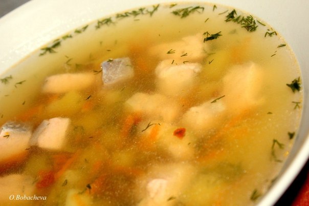 Легкий и быстрый суп из семги)