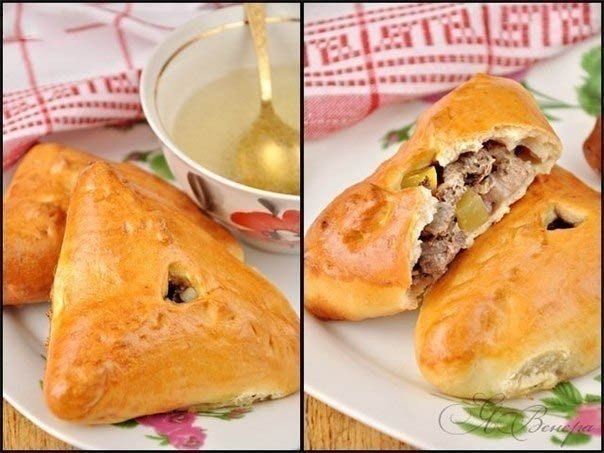 Как приготовить эчпочмак (треугольные пироги с картошкой и мясом) 