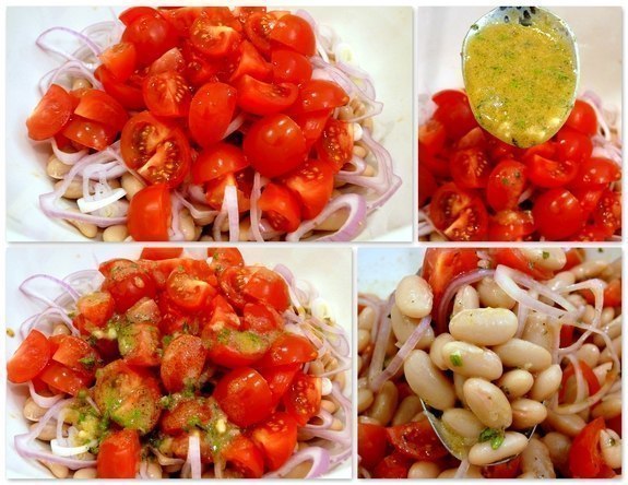 Салат с креветками.